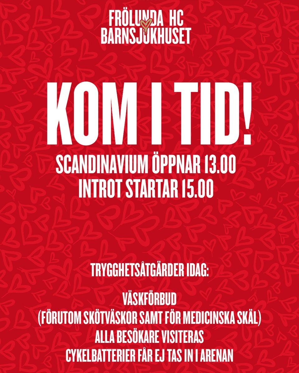 Kom i tid till matchen för att undvika köer!