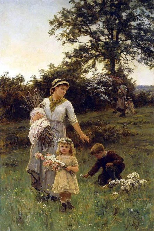 Make_u2_happy's tweet photo. 🎨The garland
 Frederick Morgan (1847-1927) English painter https://t.co/33tHzAgJUM