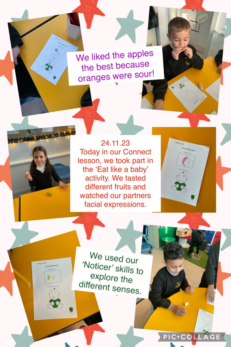 MarshfieldPS's tweet photo. Rabbits class enjoyed their @ConnectPSHE lesson today. They used their 'Noticer' skills to explore their different senses. Everyone showed resilience by trying the different fruits, even if they did not like the taste #Resilience #Ambition https://t.co/w0bnq3ba3k