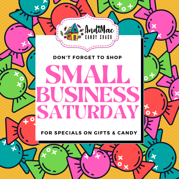 AndimacCandy's tweet photo. 🍭🎁 Join us at AndiMac Candy Shack tomorrow on November 25th for Small Business Saturday! 🛍️✨ Discover delightful specials on gifts and candy as we celebrate the charm of supporting small businesses. Sweet treats and great deals await you! See you there! 🍬💖 https://t.co/Wk635IwM4f