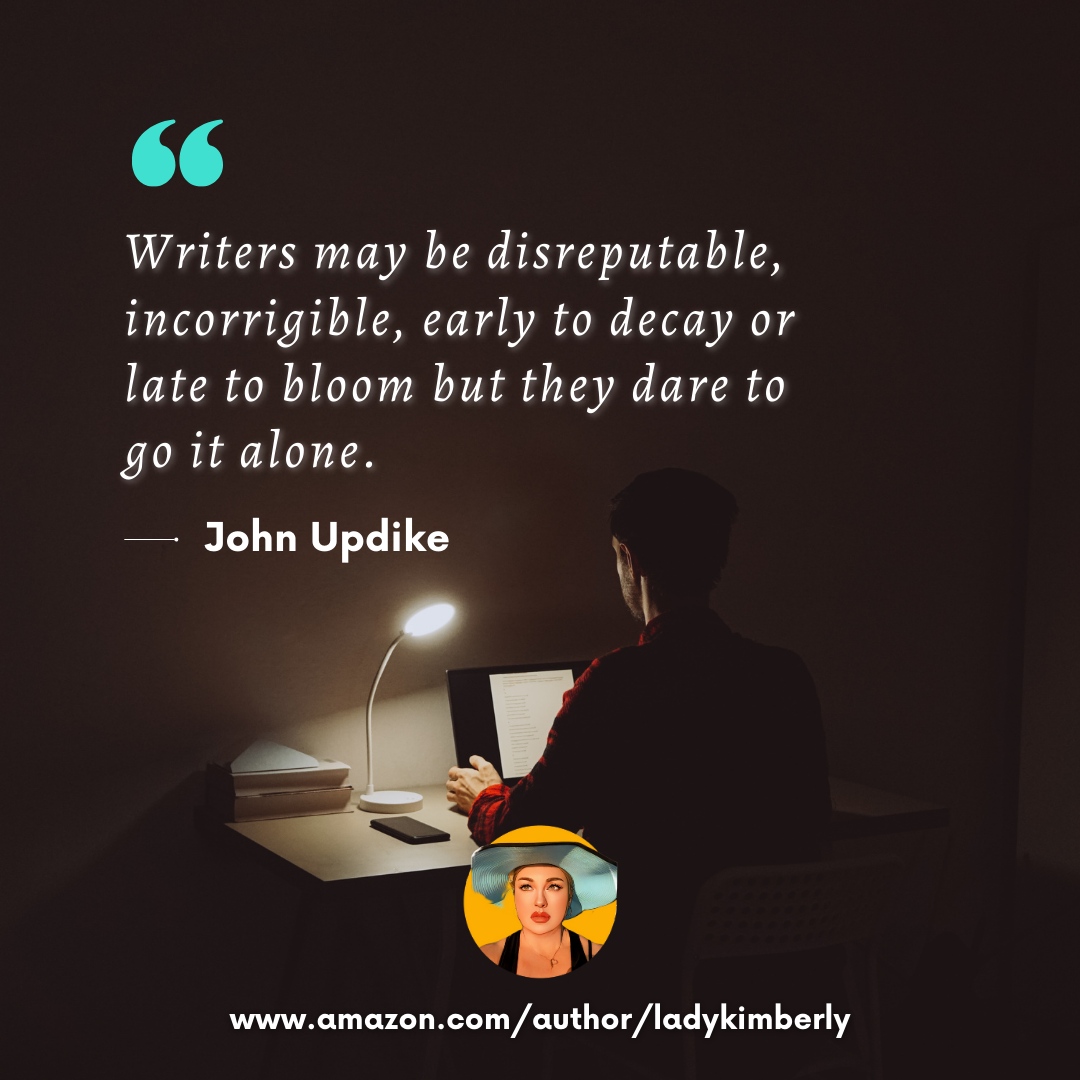 AuthorLadyK's tweet photo. Embrace the unique path of a writer and let your creativity flow freely, for it's in the solitary moments of creation that masterpieces are born. 📚✨
🌐 https://t.co/ynaE3STqqZ
📧 Kimberly@AuthorLadyKimberly.com
#new #neW1 #1 #bookstagram #books #booklover #topbooks #follow https://t.co/E4irx7e70q
