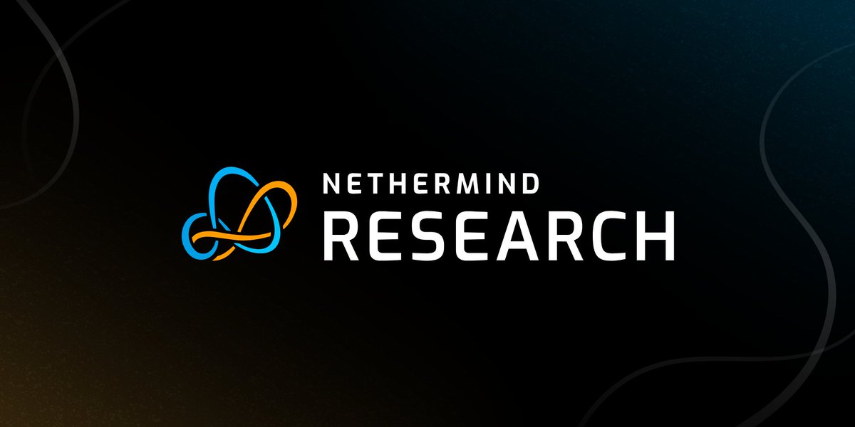 Nethermind's tweet photo. Introducing Nethermind Research, the research arm of Nethermind, merging the fields of:

🔹 Cryptography research - to improve user privacy and blockchain scalability.

🔸DeFi research - to understand incentives and risk factors of on-chain protocols.

🔹Protocol research - to propose novel L2 designs.

🔸Research solutions - to merge the above fields to design robust blockchain protocols.