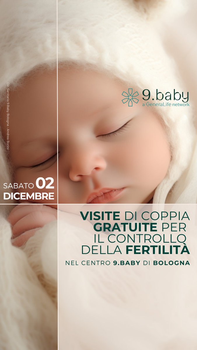 9puntobaby's tweet photo. Il 2 Dicembre vi aspettiamo a Bologna per una nuova edizione del #FertyCheck
Ecco il link per prenotare: https://t.co/G9AXvpyool https://t.co/IzEBctuOg2