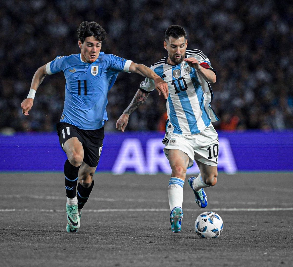 One here is one of the greatest talents to ever walk on planet Earth the other one is Argentina's Lionel Messi.