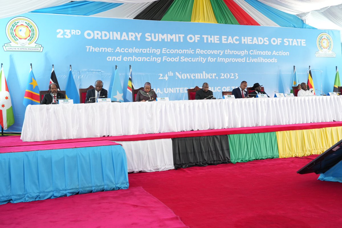 A historic day for #Somalia at the 23rd EAC Summit in Arusha, Tanzania. The Federal Republic of Somalia is honored to join the East African Community as its 8th member, marking a new era of hope and shared prosperity in the region.