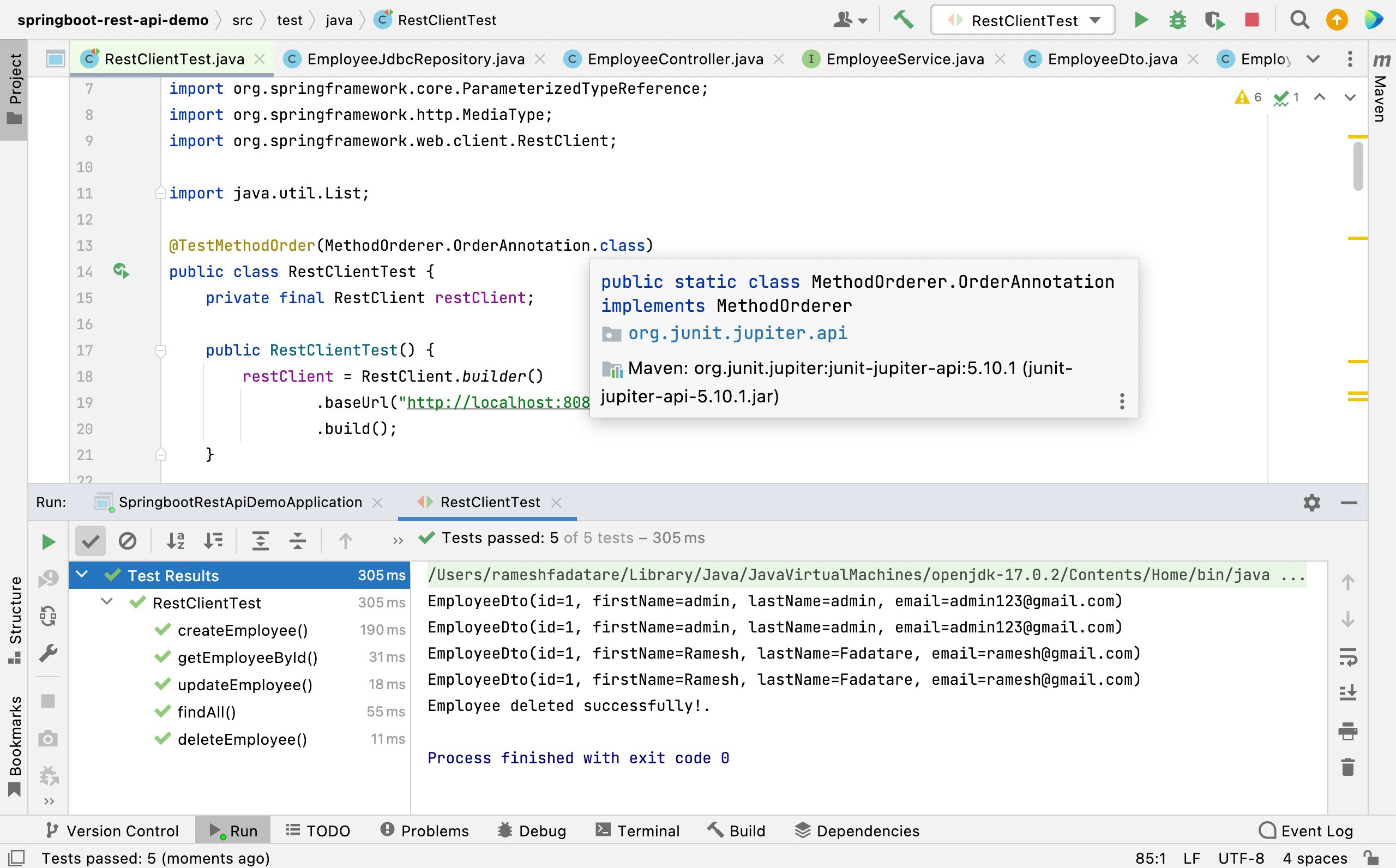 Java spring shop rest tutorial
