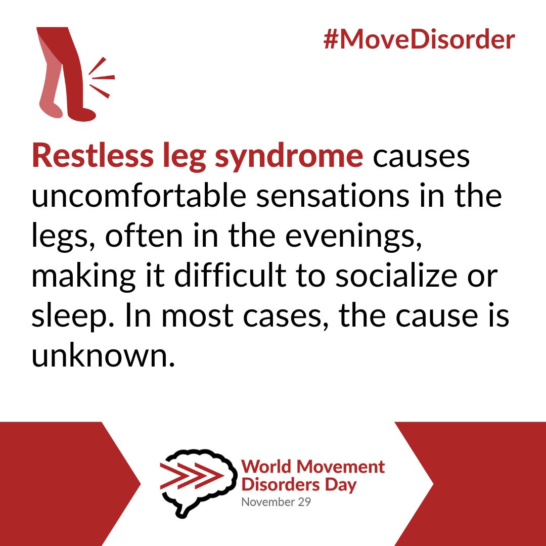 World Movement Disorders Day is November 29. Help raise awareness by sharing #movedisorder facts. 

#PD, #Huntingtons, #PSP, #Tremor, #tics, #Tourette #MSA, #dystonia, #ataxia and many more — view all: loom.ly/gi8vak0