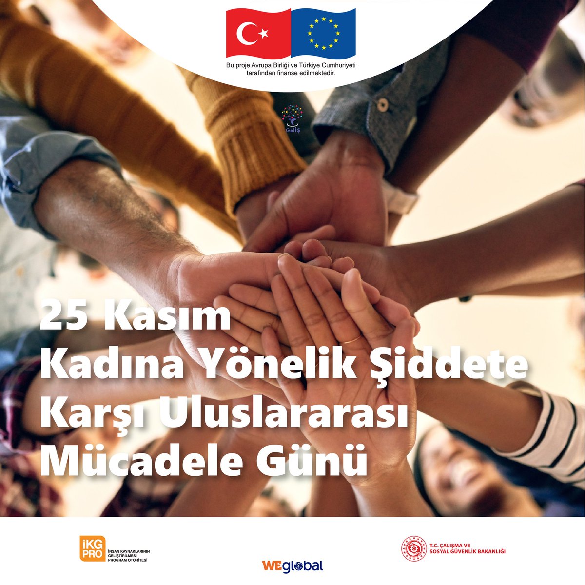 Şiddete Dur De!
25 Kasım dünya genelinde kadına yönelik şiddete karşı bir farkındalık günü! Toplum olarak, bu soruna karşı birlikte duruyoruz.

🌹 Her birey sevgiyle, saygıyla ve özgürce yaşamayı hakeder.
💪🏽 Kadına yönelik şiddete dur diyelim!
#Geleceğinİşleri #şiddetedurde!