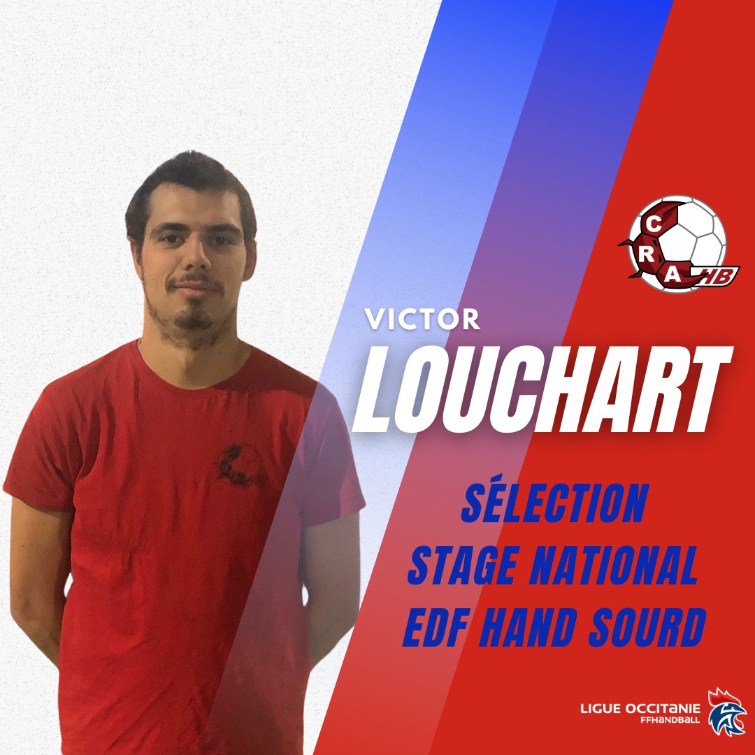Félicitations aux 2 joueurs occitans, Erwann VIVET et Victor LOUCHART, licenciés au <a href="/crahb/">crahb</a>, convoqués pour le stage national de l'Équipe de France Hand Sourd qui débute ce soir jusqu'à dimanche à la Maison du Handball 🇫🇷   

Bon stage💪