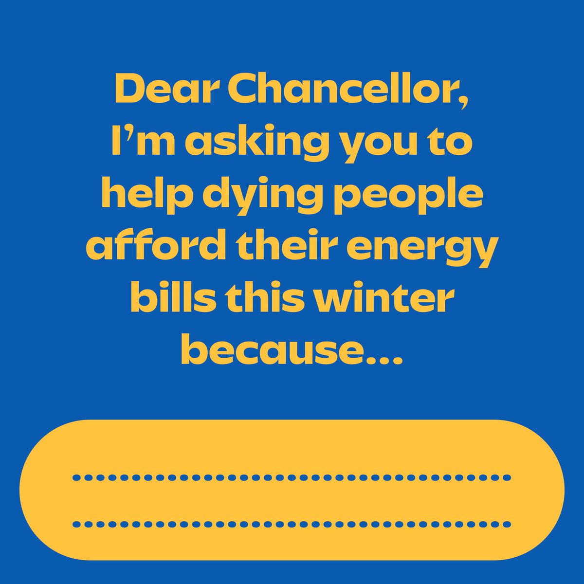 Marie Curie (@mariecurieuk) on Twitter photo This week’s #AutumnStatement was extremely disappointing for those experiencing the financial impact of a terminal illness.
⌛️ But there’s still time for <a href="/Jeremy_Hunt/">Sir Jeremy Hunt MP</a> to take action this winter 👇 This week’s #AutumnStatement was extremely disappointing for those experiencing the financial impact of a terminal illness.
⌛️ But there’s still time for <a href="/Jeremy_Hunt/">Sir Jeremy Hunt MP</a> to take action this winter 👇