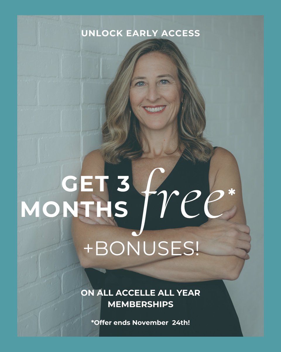 Get 3 MONTHS FREE of an @timetoaccelle   #ACCELLE All Year Membership plus Bonuses &amp; Exclusive invite to the ACCELLE Women in #Leadership Virtual Summit Learn more accelle.com/blackfriday_pr… #womenwholead #careercoaching