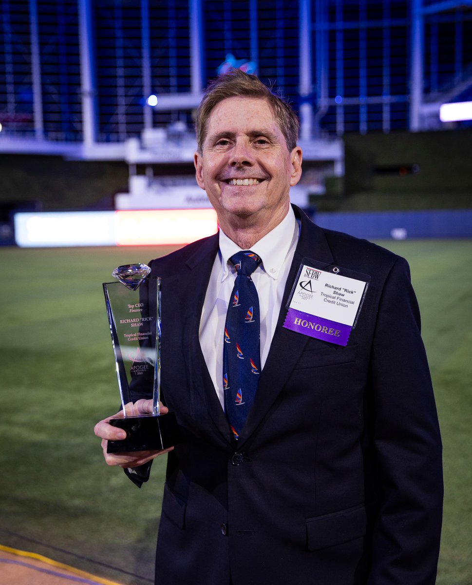 GetBeyondMoney's tweet image. We're thrilled to share that Tropical Financial Credit Union CEO &amp;amp; President, Rick Shaw, was honored with the prestigious 2023 Apogee Award from South Florida Business &amp;amp; Wealth magazine in the Top CEO Finance category.
