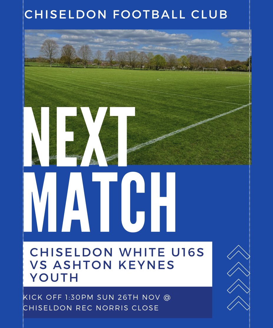Busy for our youth section!

All 3 Sunday games at the Rec, big thanks to our groundsman Matt Clarke for getting the pitches ready after the recent challenging weather 

Let’s hope for some sunshine and W’s ☀️🙌🏼

#upthechis #teamchissy #u10s #u13s #u16s #chiseldonfc #chiseldon