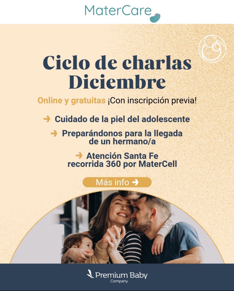 MatercellAR's tweet photo. ✍️[DICIEMBRE] Continuamos con los talleres gratuitos de #MaterCare, enfocados en brindar información de valor para todos los ma/padres de nuestra comunidad. 
.
Este mes con nuevos profesionales y temáticas.

Ingresá a  https://t.co/1oAycK9yXF o Whatsapp 11 4964 3333 e inscribite! https://t.co/yzgSRDc5N9