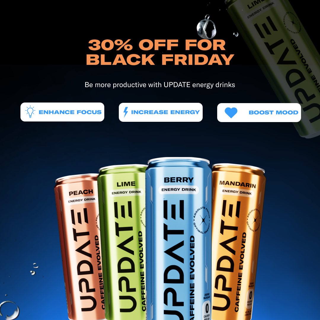 💡If you haven’t tried Update yet, now’s the time! Save 30% this Black Friday 🎉
Drinkupdate.com