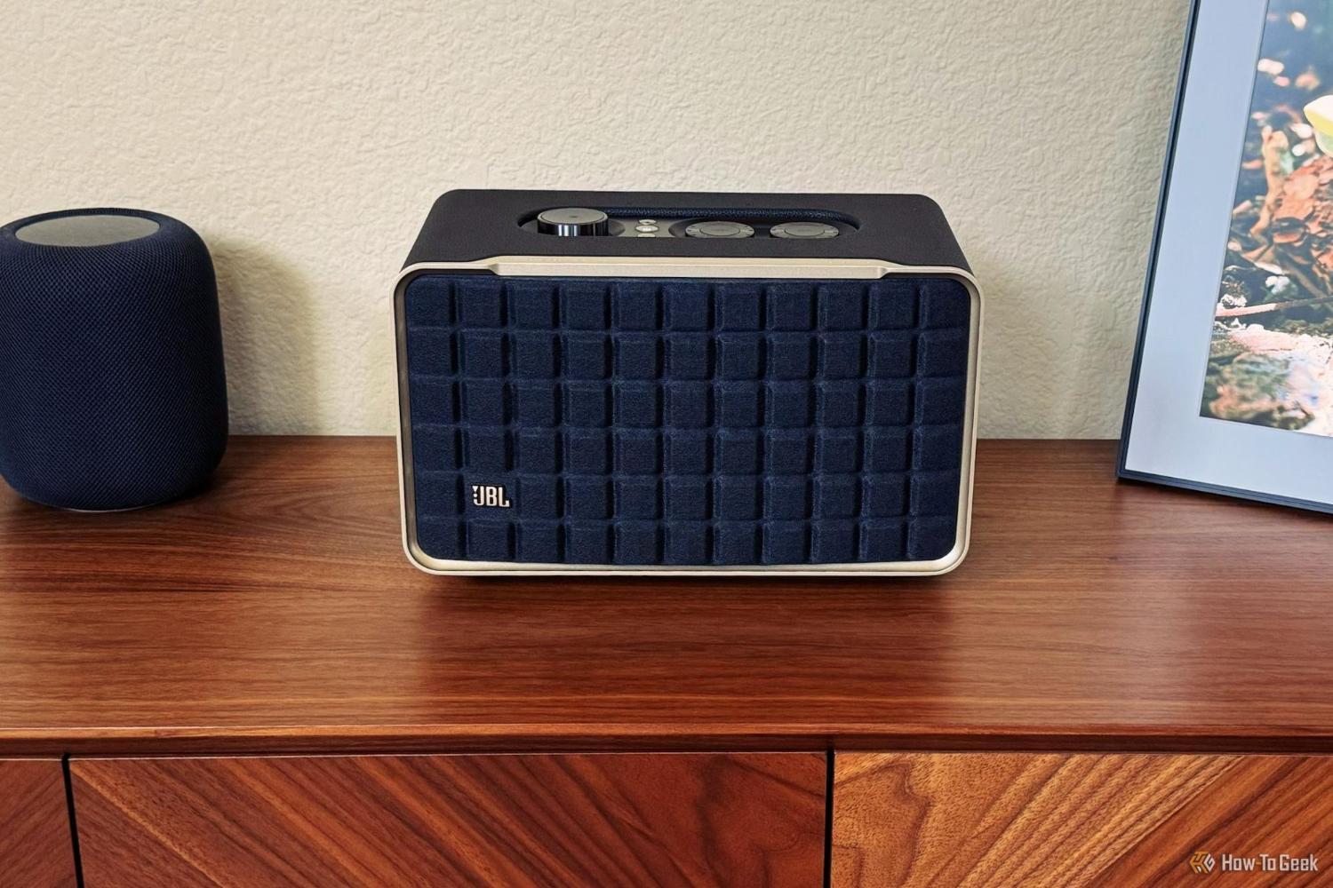How-To Geek on X: JBL Authentics 300 Review: A Gloriously Retro Do-It-All  Speaker   / X