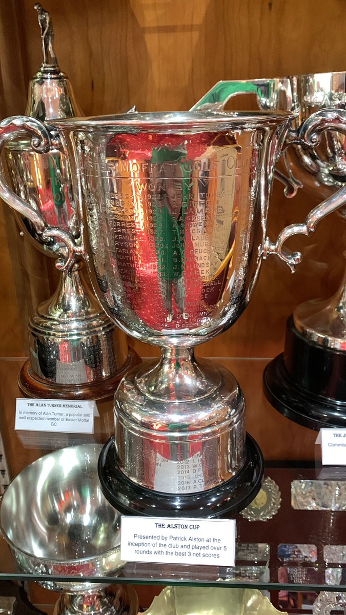 One week on from our Gents Prize Giving and all trophies are back on display, this time with what some might call "military organisation".

We'd like to again thank everyone who attended last week's event and we want to know who you'd like to see as our guest speaker next year?
