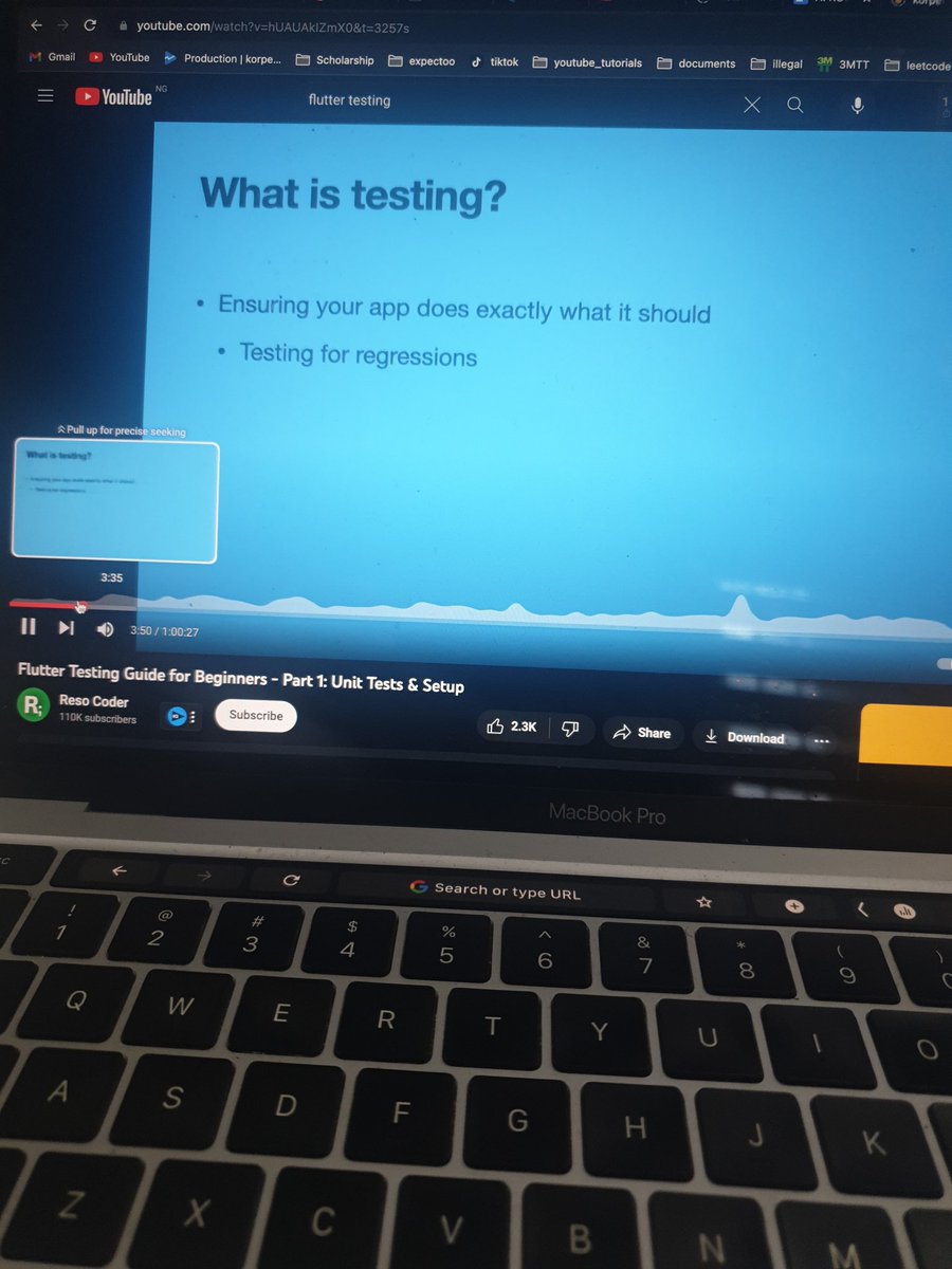 ekpeianthony's tweet image. Me brushing up my #flutter testing skills

#ThanksFlutter #dart