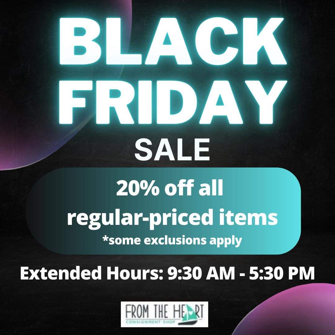 FTH_Consignment's tweet image. It’s Black Friday!
We have a fantastic sale going on at both locations! 

20% off all regular-priced items!!

Stop in during our extended hours: 
9:30 AM - 5:30 PM

#budgetfriendlyfashion #consignmentatitsbest #shopsmall 
#shopsecondhand 
#blackfriday 
#BlackFridaySavings