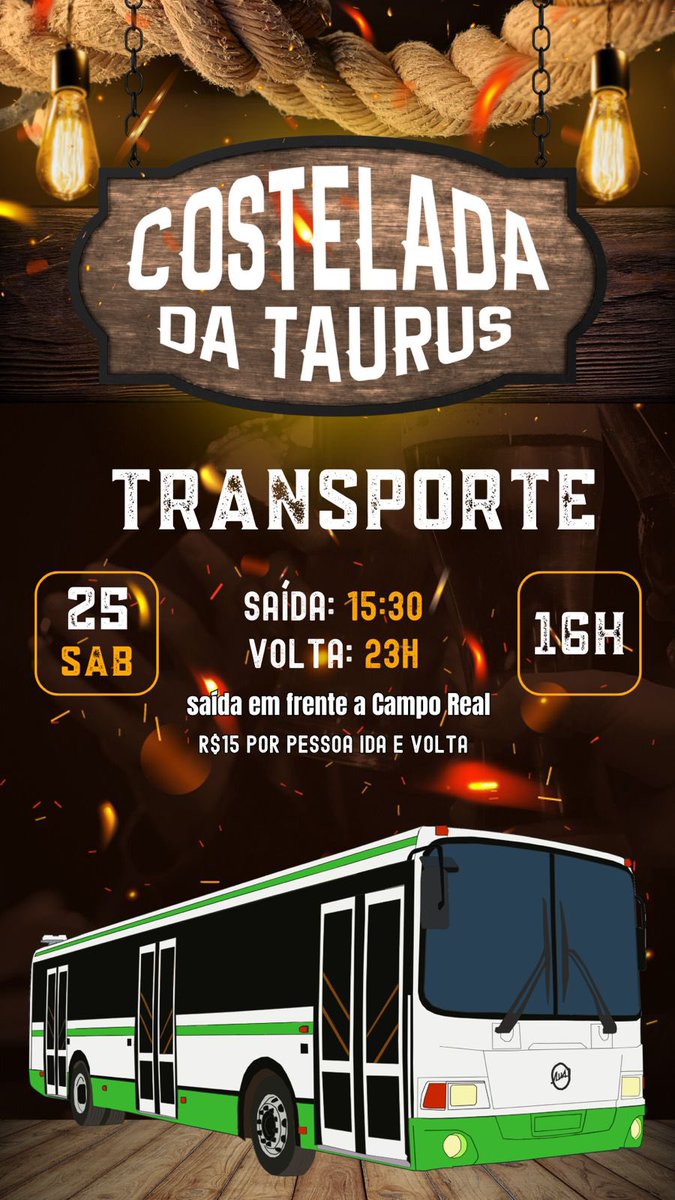taurusatletica's tweet photo. FALTA 1 DIA PRA NOSSA COSTELADA!!!! 

Lembrando a todos que teremos transporte pra ida e vinda, assim todo mundo pode torar o pau junto 🙌🏻🙌🏻 

Já garantiu seu ingresso?? Chama noissss 🔥🔥🔥 https://t.co/s9kcrtvvQC