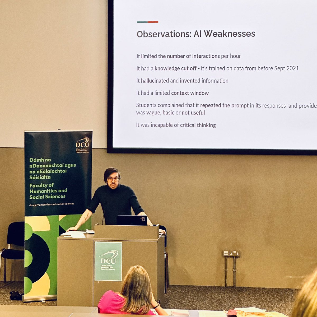 Rob L (he/him) (@lowneyrob) on Twitter photo Insightful observations from a <a href="/ForumTL/">National Forum T&L</a> SATLE funded project in <a href="/HumanitiesDCU/">Faculty of Humanities & Social Sciences @ DCU</a> on developing students’ artificial intelligence literacy - when students engaged with these tools, they realised their limitations Insightful observations from a <a href="/ForumTL/">National Forum T&L</a> SATLE funded project in <a href="/HumanitiesDCU/">Faculty of Humanities & Social Sciences @ DCU</a> on developing students’ artificial intelligence literacy - when students engaged with these tools, they realised their limitations