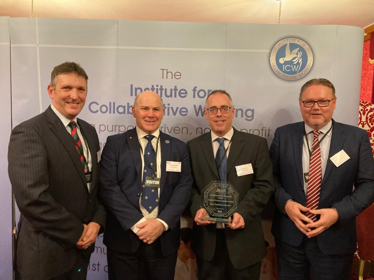 VINCI Facilities (@vincifm) on Twitter photo We are delighted to announce that the VINCI Facilities #FDIS and <a href="/mod_dio/">Defence Infrastructure Organisation</a> South East teams have won the prestigious Public & Private Collaborative Working trophy at the <a href="/ICW_UK/">The Institute for Collaborative Working (ICW)</a> Awards, held at the House of Lords last night.
Congratulations to both teams! 👏
#Collaboration #MOD We are delighted to announce that the VINCI Facilities #FDIS and <a href="/mod_dio/">Defence Infrastructure Organisation</a> South East teams have won the prestigious Public & Private Collaborative Working trophy at the <a href="/ICW_UK/">The Institute for Collaborative Working (ICW)</a> Awards, held at the House of Lords last night.
Congratulations to both teams! 👏
#Collaboration #MOD