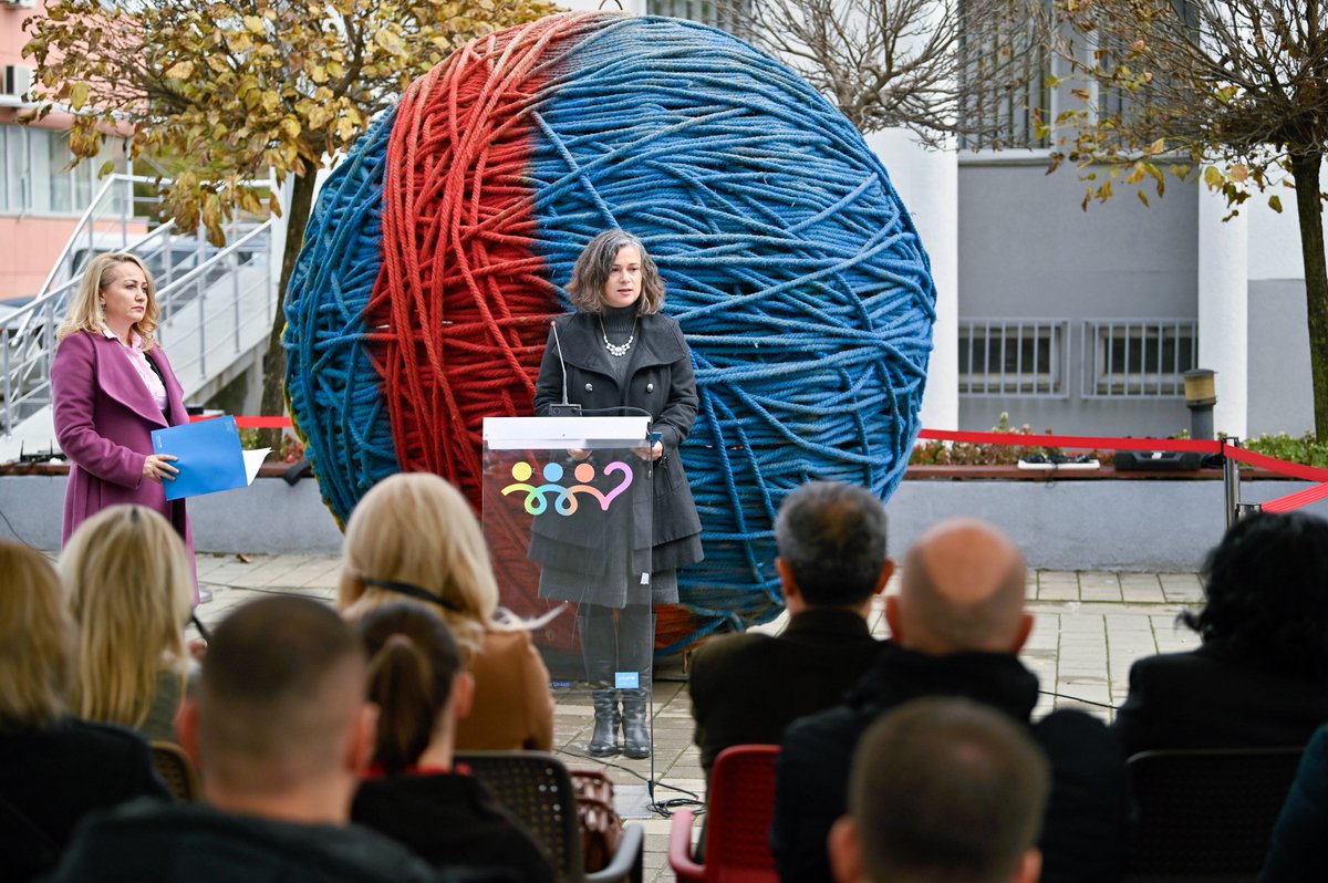 nzicherman's tweet photo. Our knot is on the move again, this time in Gracanica. We continue campaigning with @EUKosovo to reduce stigma and barriers faced by children w/disabilities- join us in calling for action! #Untietheknot #AllinInclusion https://t.co/P8wpvW3Jo9