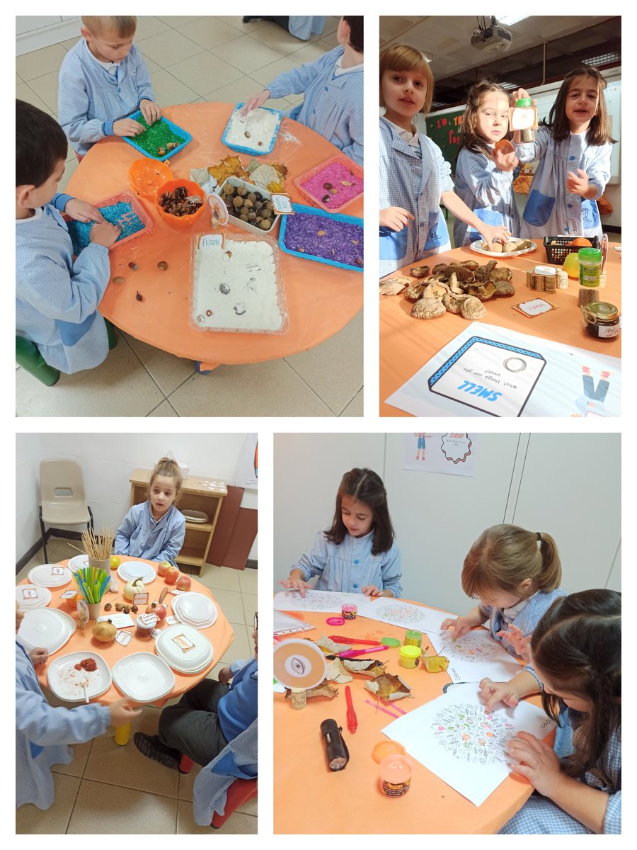 MilagrosaOviedo's tweet photo. Cuando unimos inglés, el otoño y la estimulación sensorial salen actividades tan bonitas como ésta. Los alumnos de 1° celebran Thanksgiving y estimulan sus sentidos en diferentes rincones preparados para ello. #estimulacionsensorial #teachingenglish #doandlearn https://t.co/zLP2cVqWBX