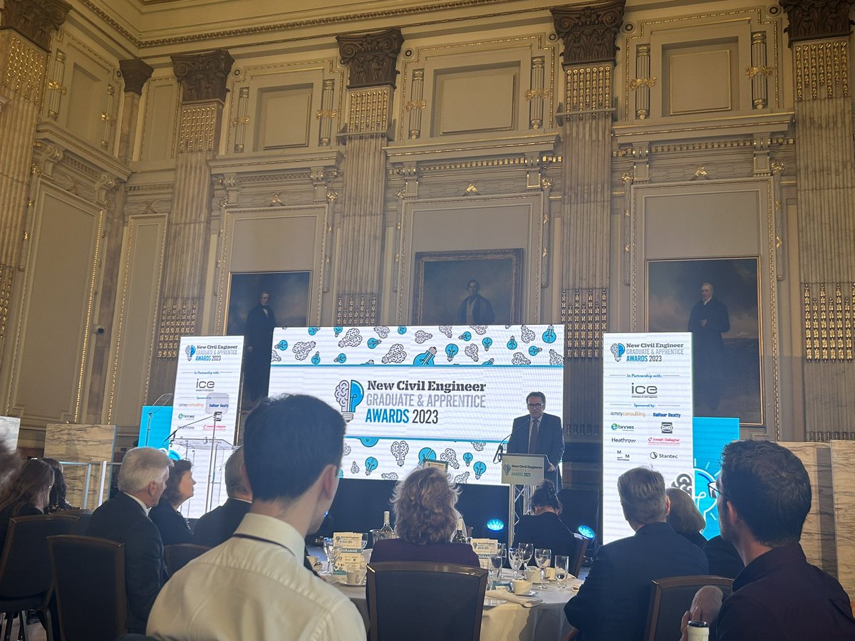 Fantastic to be at the @NCEGrads with @MottMacDonald at @ICE_engineers with a group of our Early Career Professionals supporting our three (!!) shortlisted colleagues and hearing from ICE vice president @ProfJimHall #NCEGrads @MottMacLife