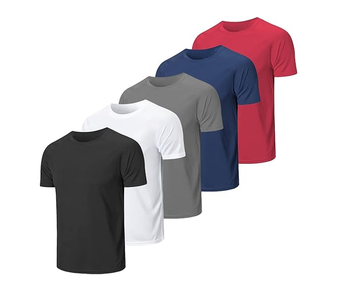 Kit 5 Camisetas Masculinas Básicas Lisa Poliéster Premium