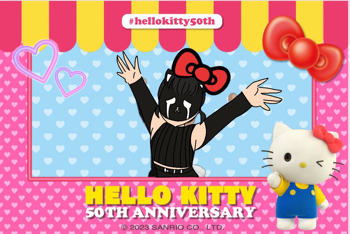 maydayholemole's tweet photo. Decided to draw my avatar on the hello kitty cafe 50th anniversary huhu https://t.co/ZCroozr9dA