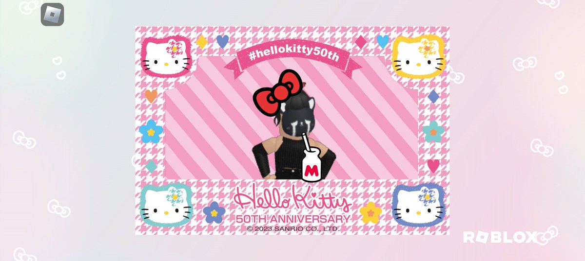 maydayholemole's tweet photo. Decided to draw my avatar on the hello kitty cafe 50th anniversary huhu https://t.co/ZCroozr9dA