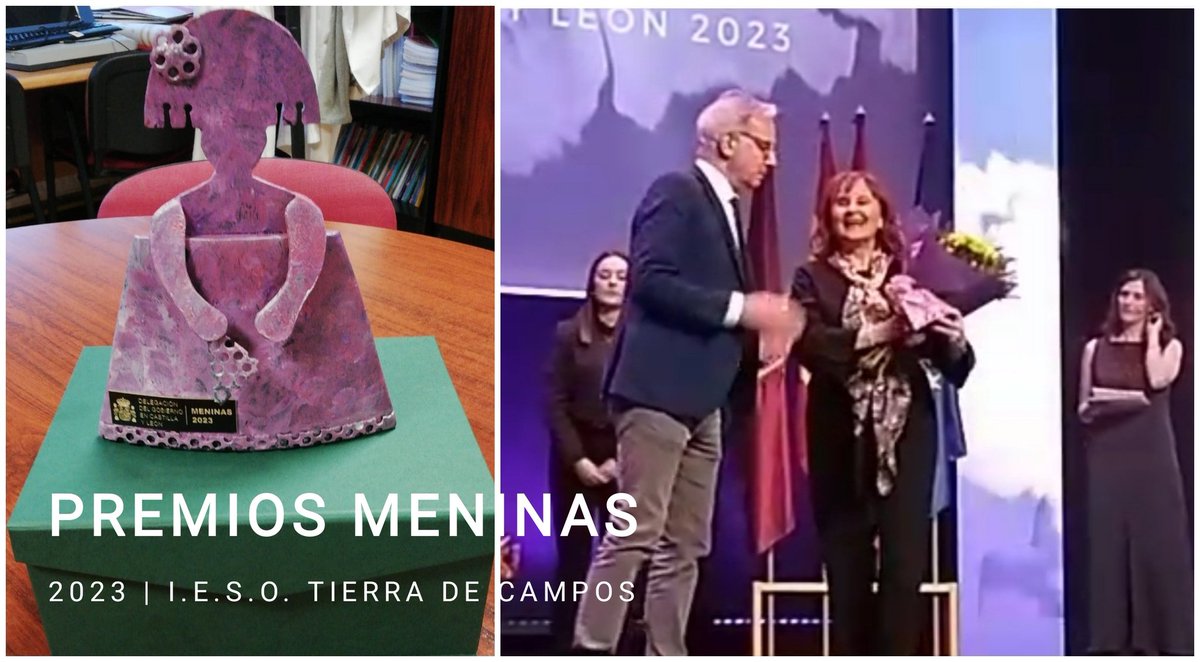 iesparedes's tweet photo. Estamos de ENHORABUENA!. Hemos sido galardonados con el premio MENINA 2023. https://t.co/SSKnJDFWdN