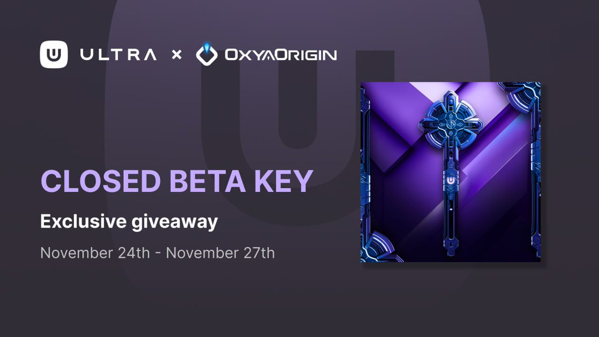 Oxya Origin (@oxyaorigin) on Twitter photo 🎉 GIVEAWAY ALERT! 🚀
Oxya Origin & @ultra_io are teaming up for an epic giveaway! 🎮
Want to win exclusive Ultra Keys NFTs?
Here's how to enter:
1 - Follow <a href="/ultra_uniq/">Uniq Marketplace</a>, @Ultra_platform, and <a href="/OxyaOrigin/">Oxya Origin</a> accounts
2 - Download Ultra from ➡️ bit.ly/3QvhUtF
3 - Like and 🎉 GIVEAWAY ALERT! 🚀
Oxya Origin & @ultra_io are teaming up for an epic giveaway! 🎮
Want to win exclusive Ultra Keys NFTs?
Here's how to enter:
1 - Follow <a href="/ultra_uniq/">Uniq Marketplace</a>, @Ultra_platform, and <a href="/OxyaOrigin/">Oxya Origin</a> accounts
2 - Download Ultra from ➡️ bit.ly/3QvhUtF
3 - Like and