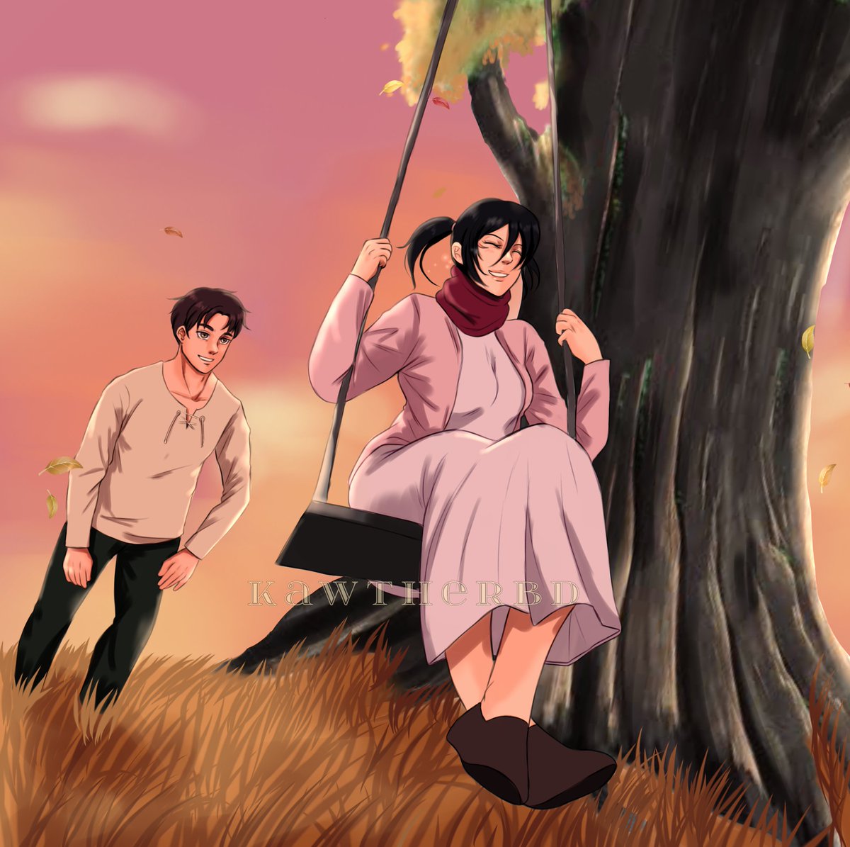 Under the tree...🤍🕊️🧣
#eremika