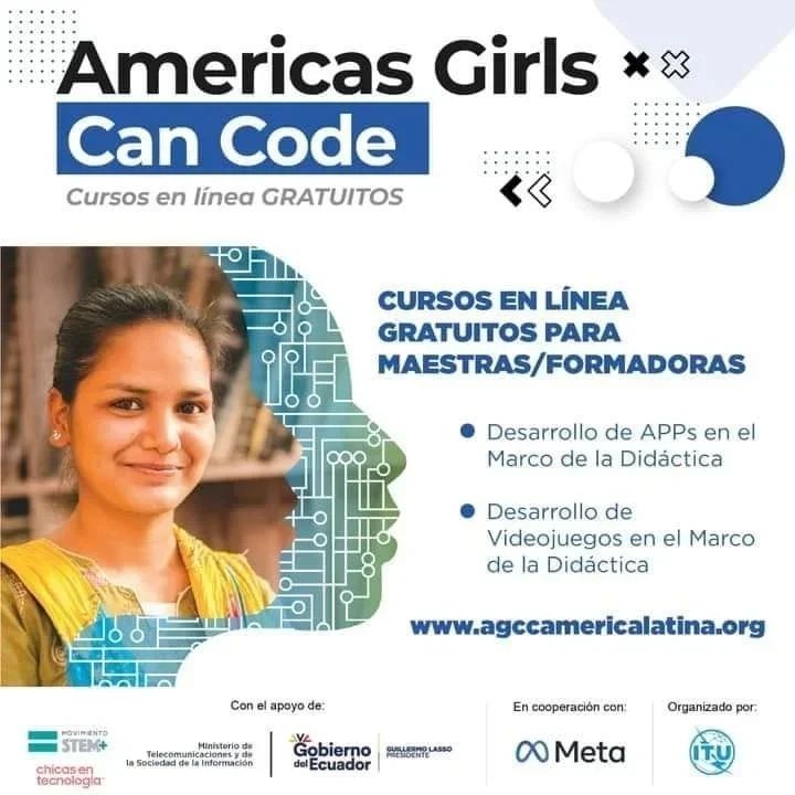 boli013SANSIMON's tweet photo. #Ecuador es parte del #AmericasGirlsCanCode Como país impulsamos este proyecto de la ITU que promueve la Inclusión Digital, ofrece oportunidades de aprendizaje a niñas, jóvenes mujeres.
@MovimientoSTEM
@chicasentec
#Meta
@ITU
@vmaino
#ministeriodetelecomunicaciones https://t.co/23oJrxQsX1