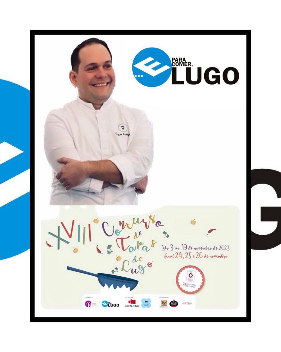 Enormemente agradecido por la confianza y orgullo de ser embajador de <a href="/eparacomerlugo/">E para comer, Lugo</a> esta noche pondremos en marcha un año más la gran final del XVIII concurso de tapas de #lugo Enorme responsabilidad elegir a nuestro representante nacional. Suerte a todos los participantes.