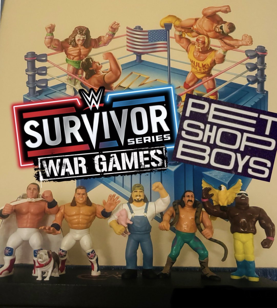 🪖🔥 #hWoWarGames 🪖🔥 

Team Captain #JakeRoberts leads the Pet Shop Boys #SurvivorSeries  

@_daveyboysmith #TheBulldog 🐶 
@Dynamitedoll84 #DynamiteKid 🧨 
@wwekokobware #TheBirdMan 🦜
@JakeSnakeDDT #TheSnake 🐍
#PhineasGodwinn #PIG 🐷 

#hWo #hWoFigureFriday #FigureFriday