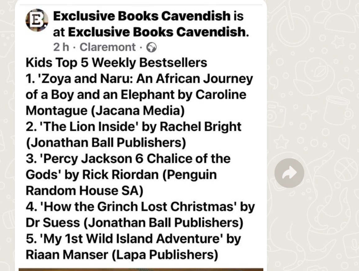 So exciting to see this validation of Zoya and Naru the book I wrote for the South African elephant charity, Elephants Alive