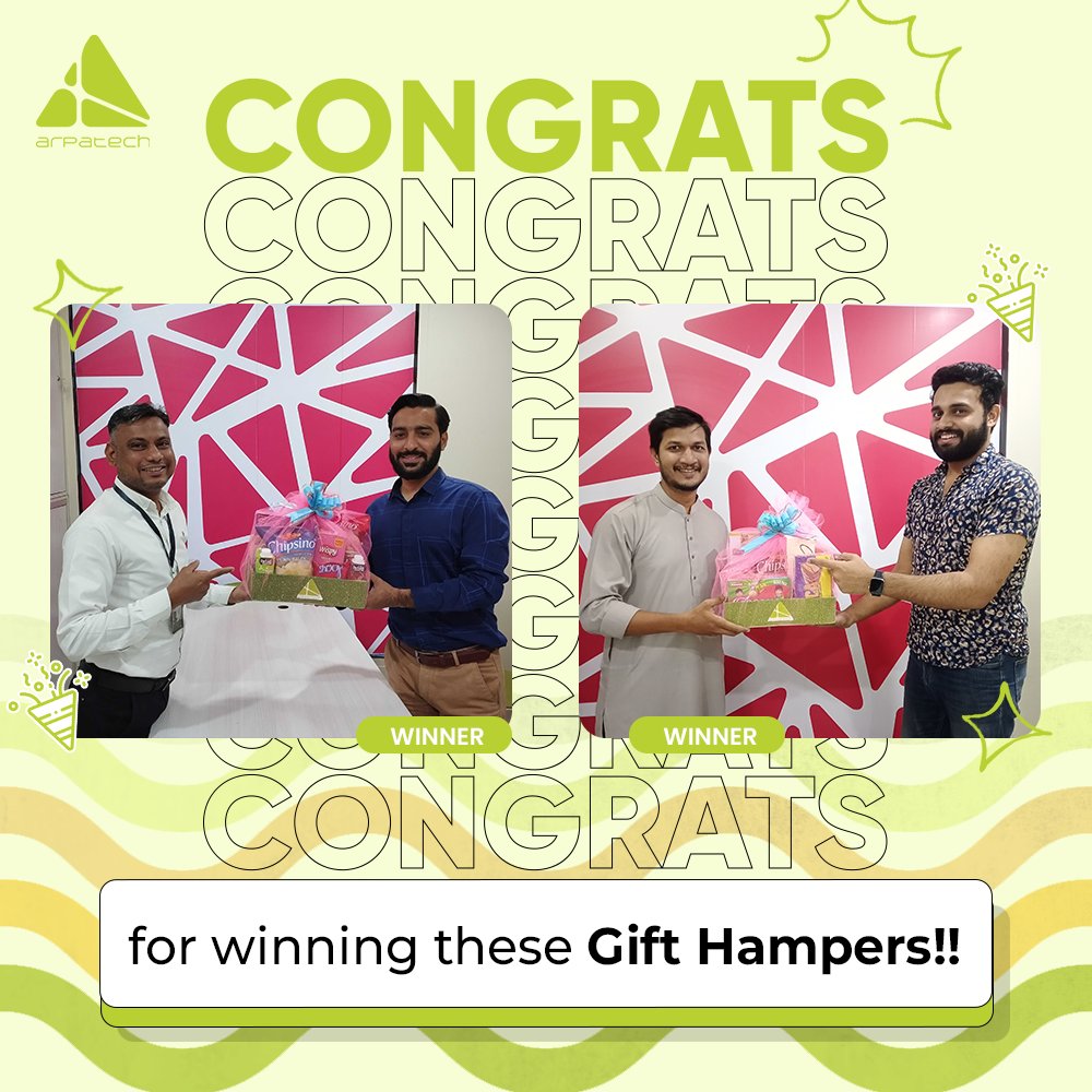 's tweet image. So, we have two winners, Shoaib Siddique and Zeeshan Ismail, for the last two weeks of our "Friday Funday" activity.

Many congrats to the two ‘bright’ winners for getting the exciting gift hampers!

.

.

.

#FridayFunday #FunAndFrolic #Celebrations #Congratulations #GiftHampers