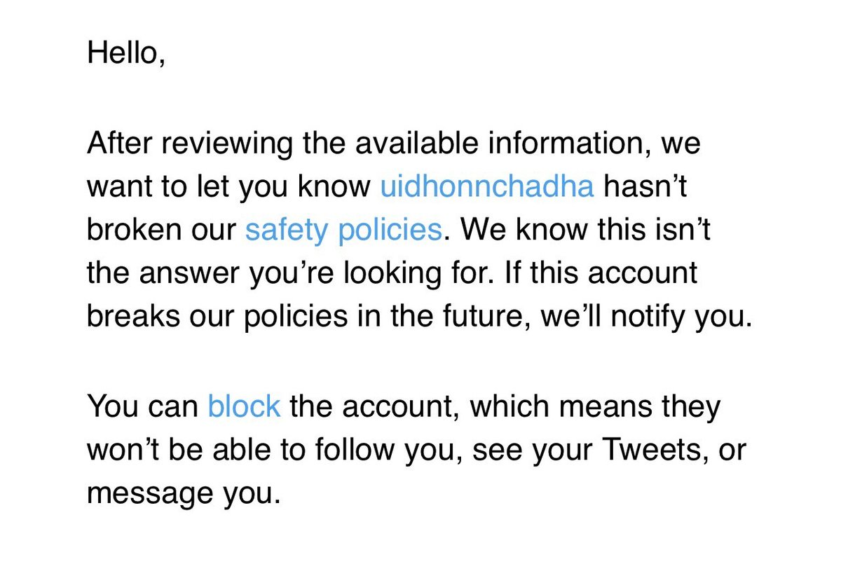 I_amMukhtar's tweet photo. Twitter is a mess. They acknowledge that it may be hateful conduct but they won't remove it. https://t.co/rUHZo67O5k