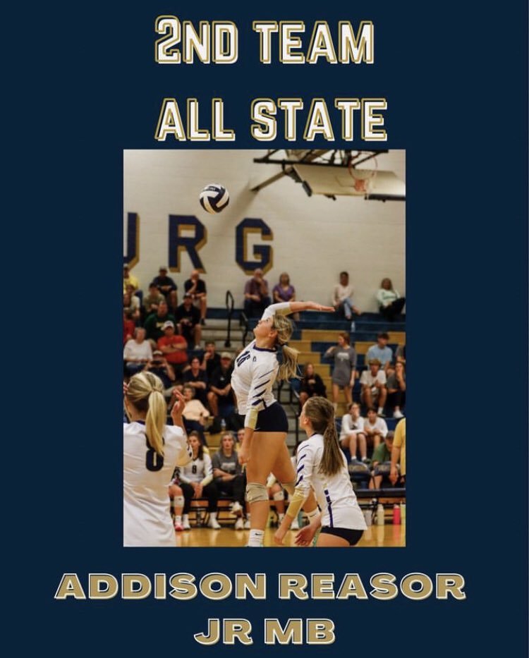 Congrats to Ela and Addison for making the Class 3 - All-State Team!!! 💙💛🏐🎉