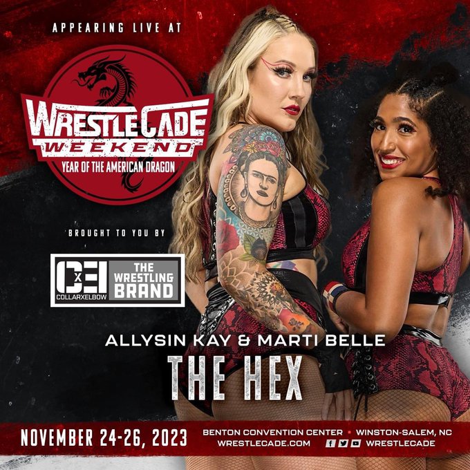 On our way to WrestleCade &amp; so HEXcited to see you all! 🖤 https://t.co/LTaXL0PXgE