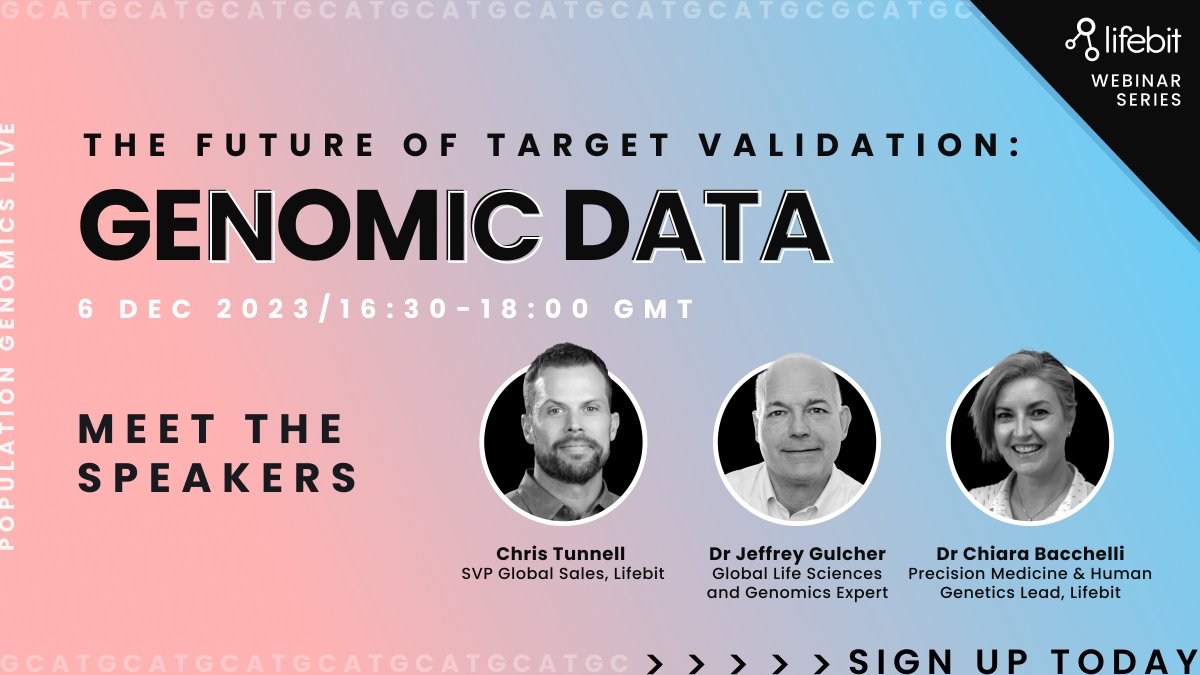Dive into the world of genomics with <a href="/lifebitAI/">Lifebit</a> on December 6th, 16:30 (GMT) &amp; join our webinar, “The Future of Target Validation”, to explore the transformative power of molecular data in drug discovery. Don’t miss out. Register now: bit.ly/47piAIs #Genomics #Lifebit