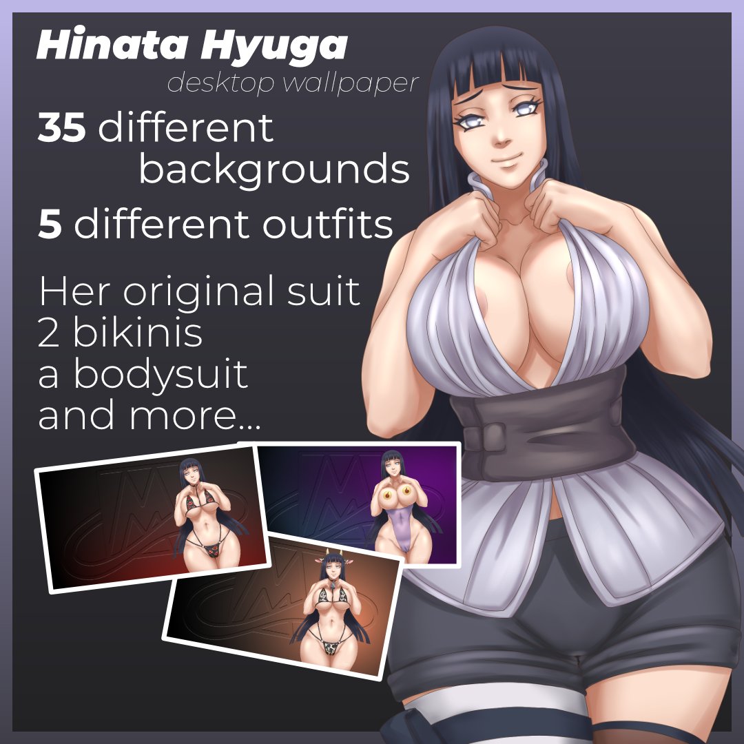 MewmichThe's tweet photo. #Naruto hasn't been home for a while, and #Hinata is getting kind of lonely, can she come over to your desktop? It's for free :) so head over to my gumroad and give her some love! #mewmich https://t.co/uYBNw0vt4T