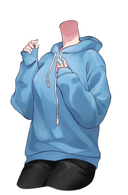 「blue hoodie drawstring」 illustration images(Latest)