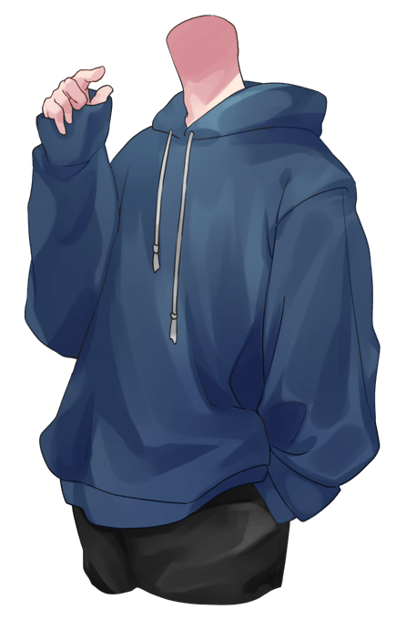 「blue hoodie drawstring」 illustration images(Latest)