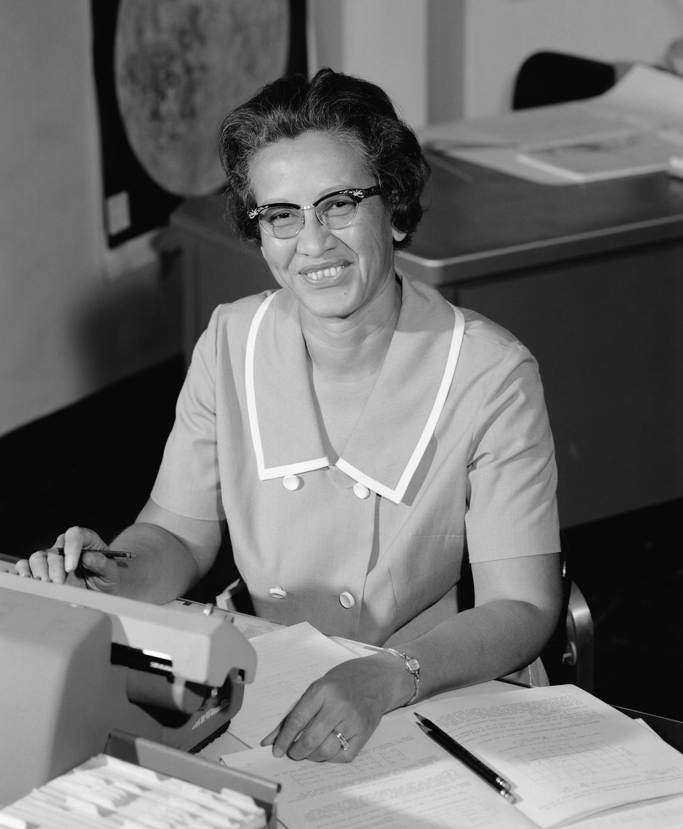 NASAhistory's tweet photo. Mathematician Katherine Johnson was awarded the Presidential Medal of Freedom, the nation's highest civilian honor, #OTD in 2015.

Johnson's calculations of orbital mechanics were critical to the success of @NASA's first crewed spaceflights. ✏️  https://t.co/zkyoyVGGYe https://t.co/4X73zETxwl