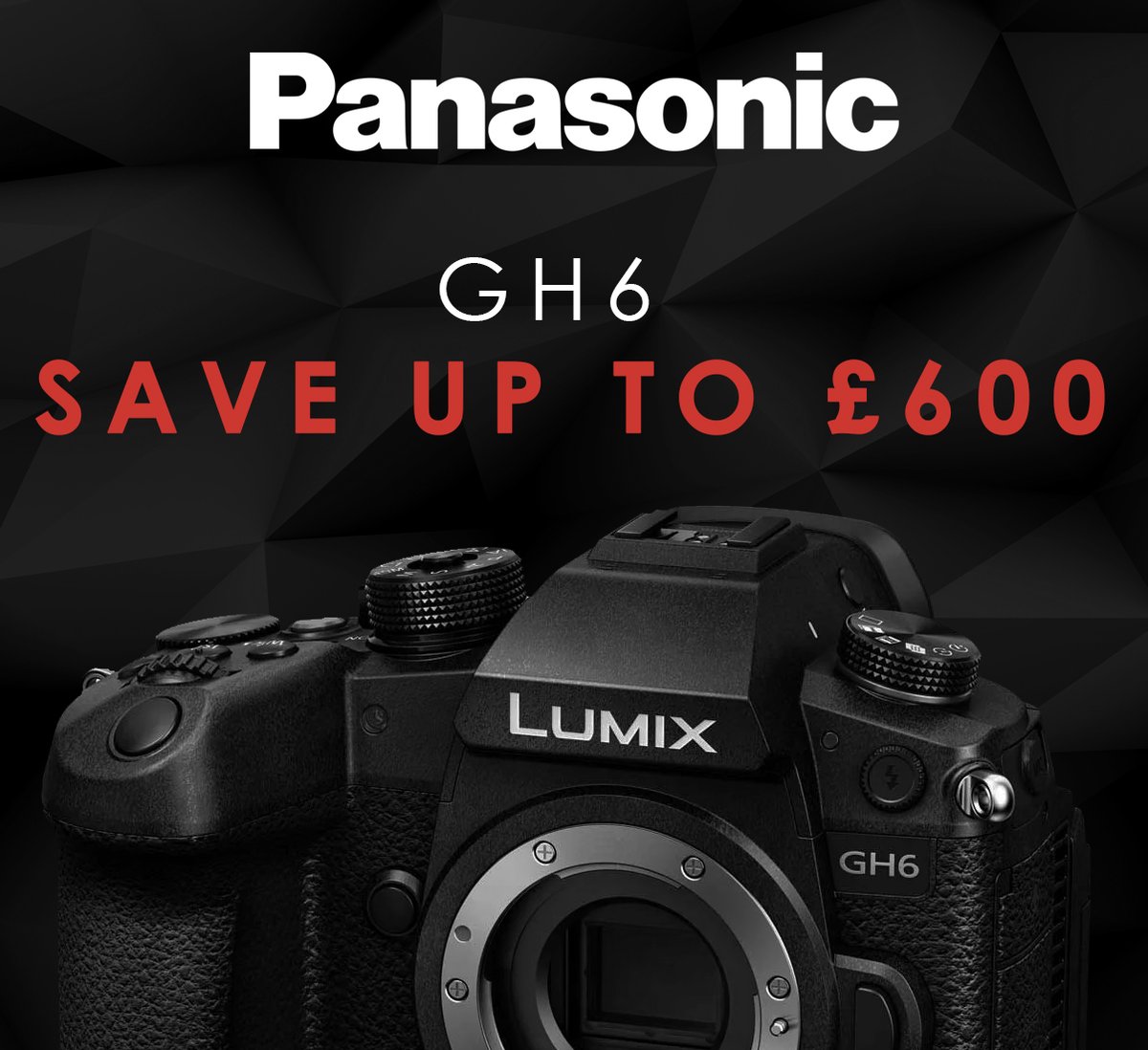 💥 Save up to £600 on the Panasonic GH6! 💥 View deal on our website: bit.ly/3SPDRGP