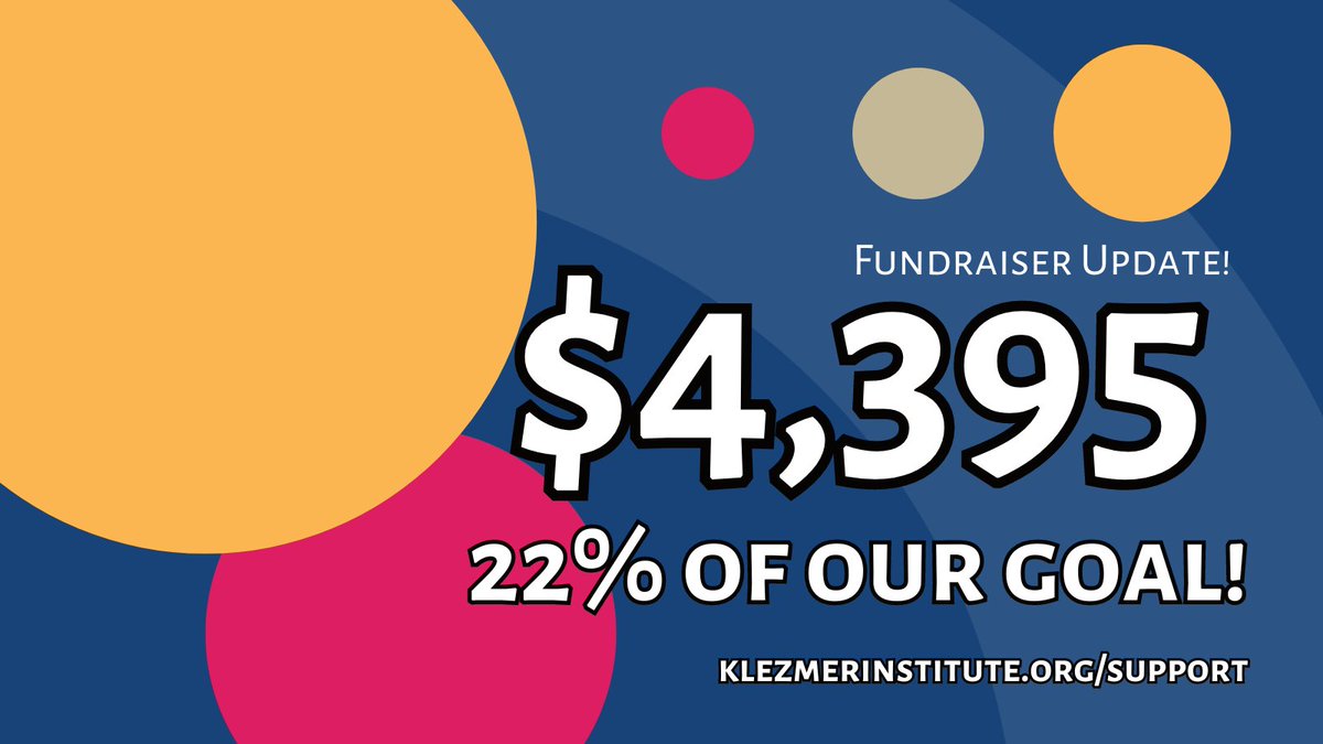 Thank you to all those who have donated so far!! We're on our way!

Donations support our mission, our teams, and our ongoing projects!

#klezmerinstitute #mission #ashkenazicexpressiveculture #fallfundraiser #thankyou